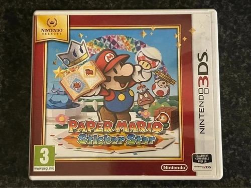 Adesivo paper mario star - mario,